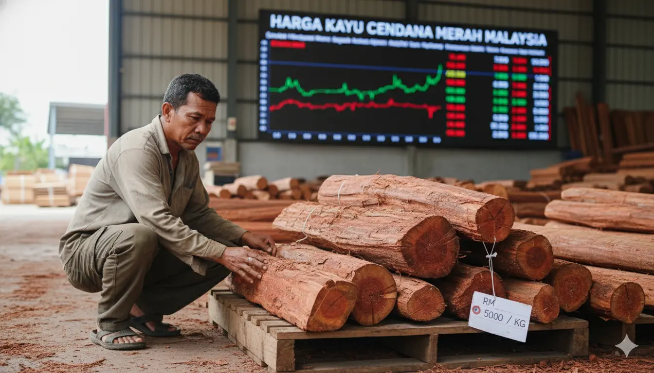 harga kayu cendana merah