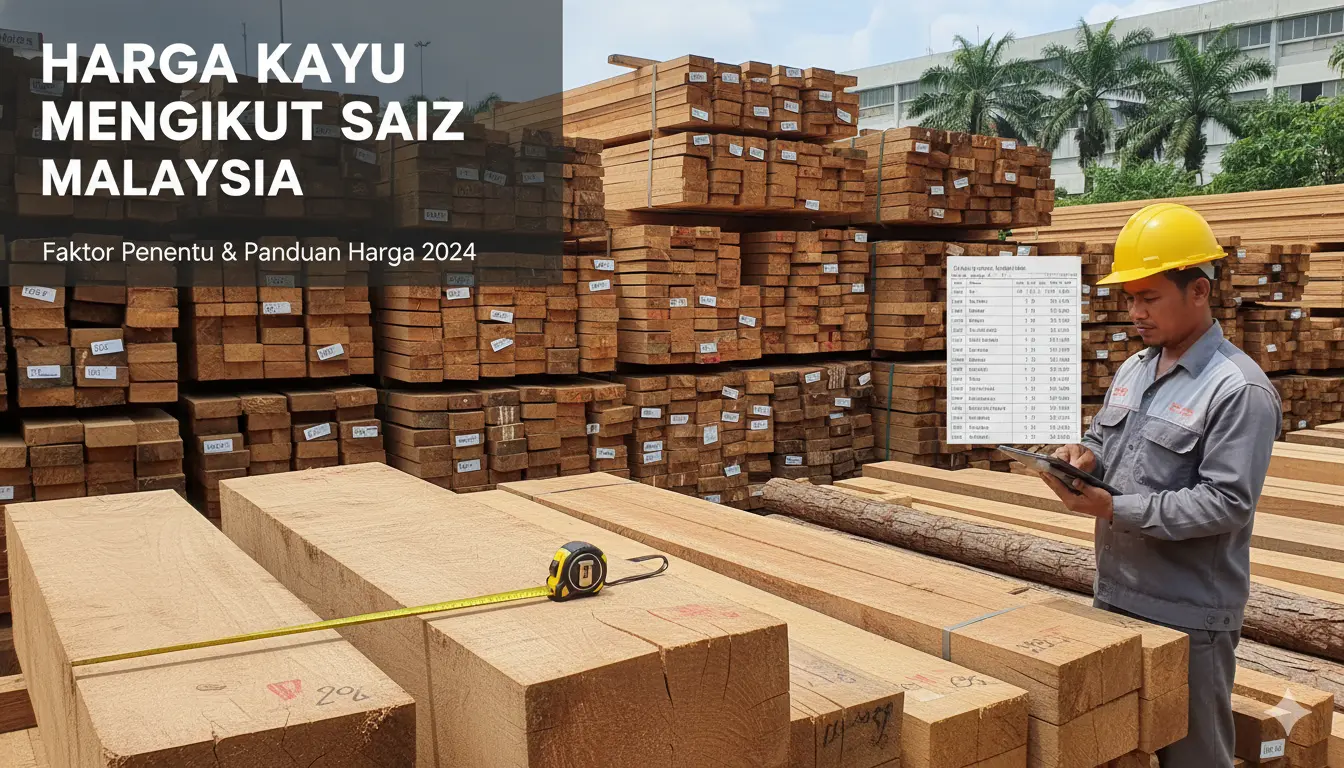 harga kayu mengikuti saiz